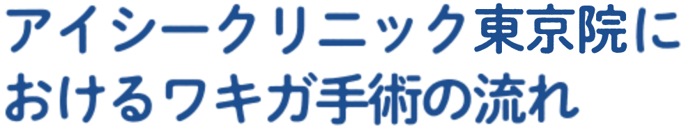 アイシークリニック東京院におけるワキガ手術の流れ